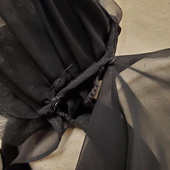 Gigi's Closette Glenview Women's Black Matching Set Pants and Top with Rhines... - Picture 9 of 9